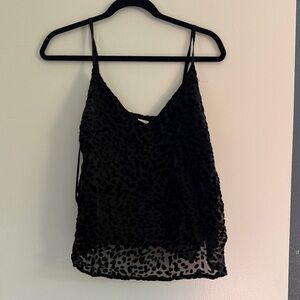 Mustard Seed Black Leopard Print Camisole